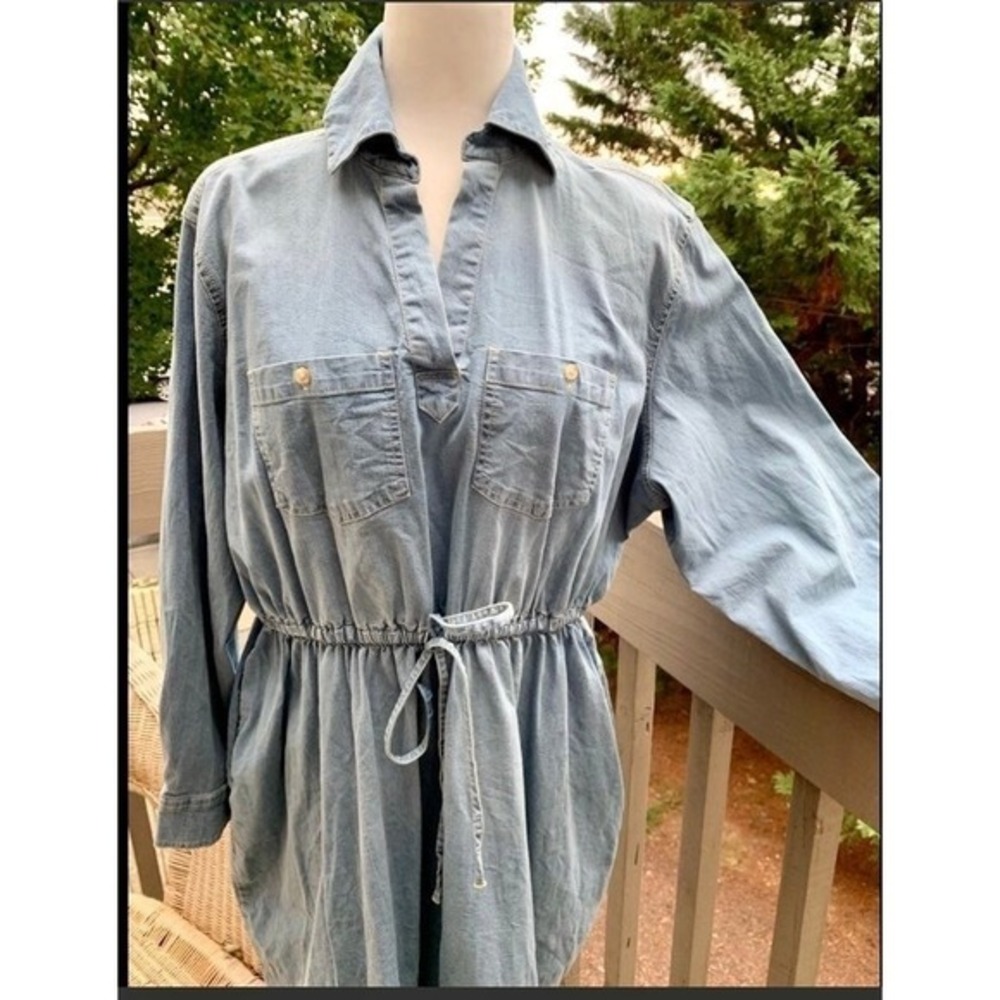 Molly & Isadora‎ 1X Blue Jean Denin Dress Cottagecore Western